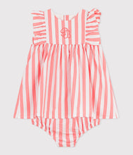 Load image into Gallery viewer, SS26 - A0FFZ 01 WHITE CORAL BABY DRESSES NEW ARRIVAL SPRING SUMMER 2026 STRIPES
