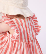 Load image into Gallery viewer, SS26 - A0FFZ 01 WHITE CORAL BABY DRESSES NEW ARRIVAL SPRING SUMMER 2026 STRIPES
