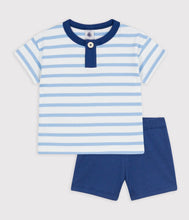 Load image into Gallery viewer, SS26 - A0FMO 01 WHITE BLUE NEW ARRIVAL SAILOR SETS SPRING SUMMER 2026 STRIPES

