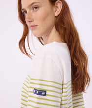 Load image into Gallery viewer, SS26 - A0FPC 03 WHITE GREEN STRIPES TOPS
