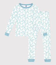 Load image into Gallery viewer, SS26 - A0FPE 01 WHITE TEAL NEW ARRIVAL PAJAMAS PARISIAN SPRING SUMMER 2026
