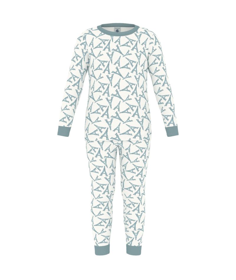 SS26 - A0FPE 01 WHITE TEAL NEW ARRIVAL PAJAMAS PARISIAN SPRING SUMMER 2026