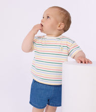 Load image into Gallery viewer, SS26 - A0FPK 01 WHITE MULTI BABY NEW ARRIVAL SPRING SUMMER 2026 STRIPES TOPS
