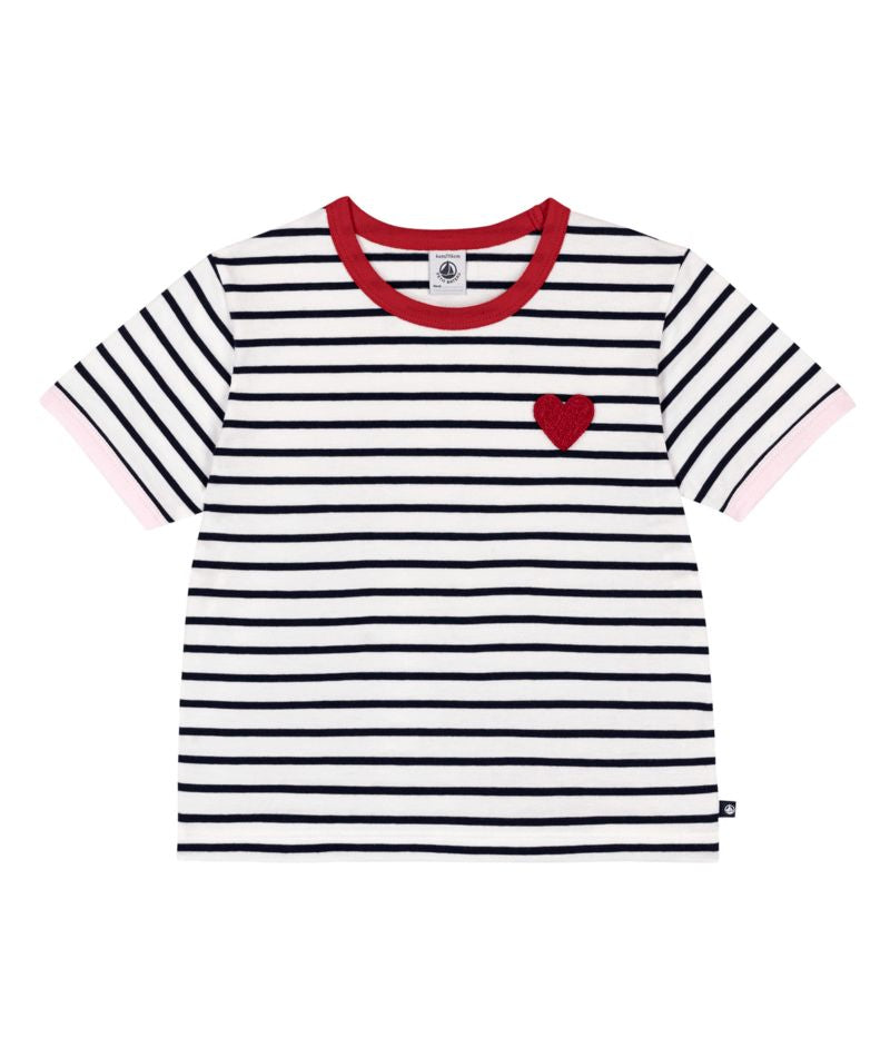 SS26 - A0FR1 01 WHITE NAVY HEARTS NEW ARRIVAL SPRING SUMMER 2026 STRIPES TOPS