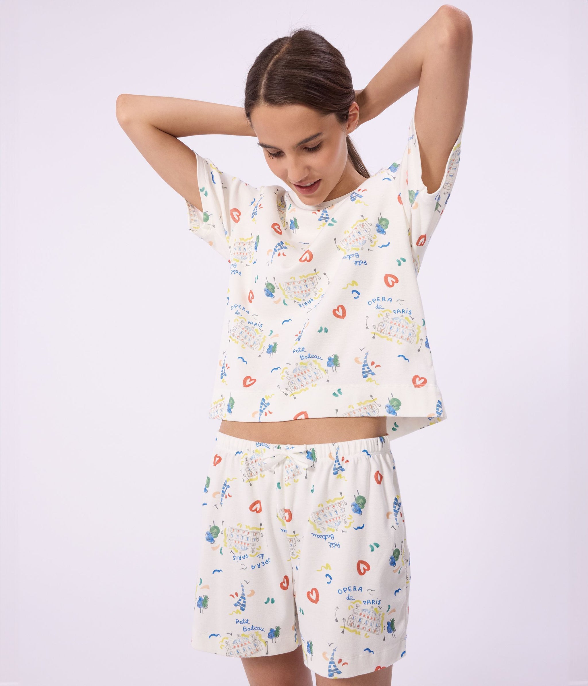 SS26 - A0FUD 01 WHITE MULTI PAJAMAS PARISIAN SPRING SUMMER 2026 WOMEN