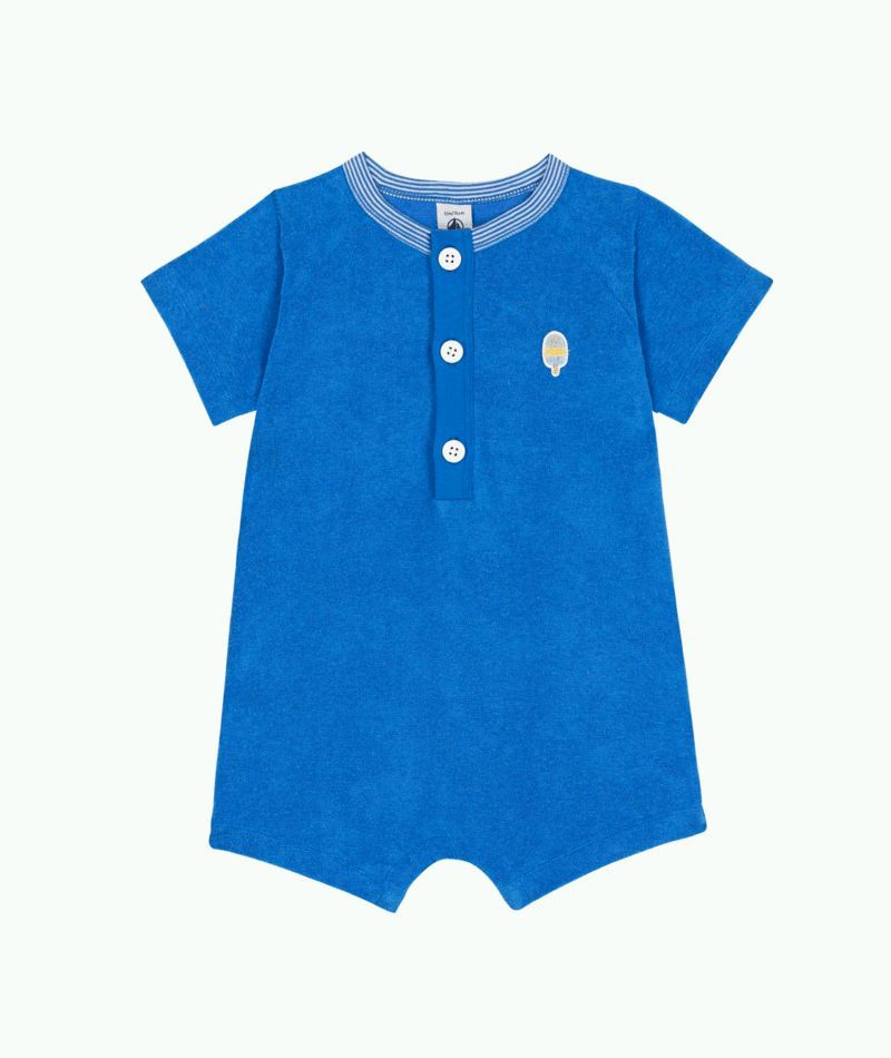 SS26- A0FMX 01 BLUE BABY BODYSUITS NEWBORN SPRING SUMMER 2026