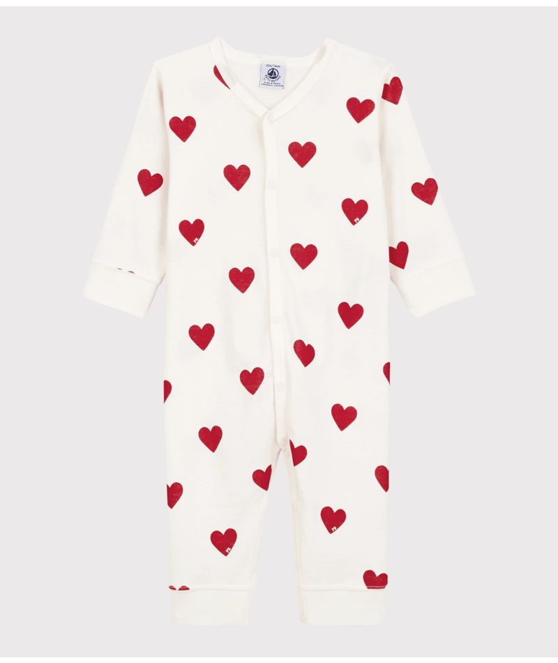 FW26 - A00E9 01 WHITE RED BABY FALL WINTER 2026 HEARTS NEWBORN