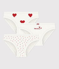 Load image into Gallery viewer, FW26 - A00FP 00 WHITE RED FALL WINTER 2026 GIRL HEARTS PERMANENTS UNDERWEAR
