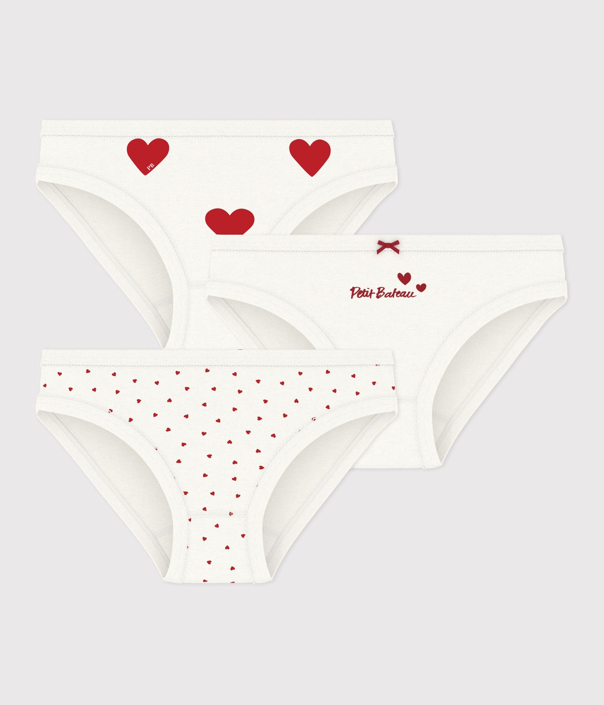 FW26 - A00FP 00 WHITE RED FALL WINTER 2026 GIRL HEARTS PERMANENTS UNDERWEAR
