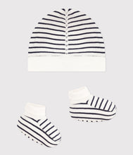 Load image into Gallery viewer, FW26 - A0ARY 00 WHITE NAVY ACCESSORIES BABY GIFT NEWBORN STRIPES
