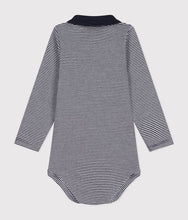 Load image into Gallery viewer, FW26 - A0BQE 01 SMOKING/MARSHMALLOW BABY BODYSUITS FALL WINTER 2026 NEWBORN STRIPES

