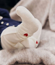 Load image into Gallery viewer, FW26 - A0DUE 00 WHITE NAVY ACCESSORIES BABY FALL WINTER 2026 HEARTS STRIPES
