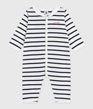 Load image into Gallery viewer, FW26 - A0DYH 01 WHITE NAVY BABY FALL WINTER 2026 NEWBORN SAILOR STRIPES
