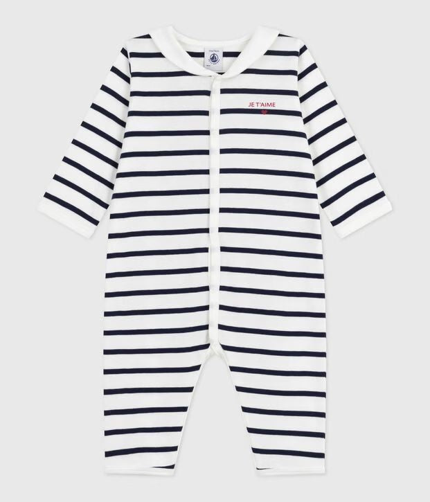 FW26 - A0DYH 01 WHITE NAVY BABY FALL WINTER 2026 NEWBORN SAILOR STRIPES