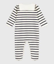Load image into Gallery viewer, FW26 - A0DYI 01 WHITE NAVY BABY FALL WINTER 2026 GIFT NEWBORN SAILOR STRIPES
