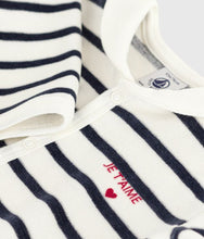 Load image into Gallery viewer, FW26 - A0DYI 01 WHITE NAVY BABY FALL WINTER 2026 GIFT NEWBORN SAILOR STRIPES
