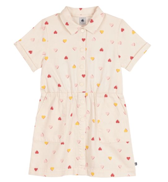 FW26 - A0GBL 01 CREAM MULTI DRESSES FALL WINTER 2026 GIRL HEARTS NEW ARRIVAL