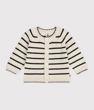Load image into Gallery viewer, FW26 - A0GD5 01 CREAM NAVY BABY FALL WINTER 2026 NEW ARRIVAL STRIPES TOPS

