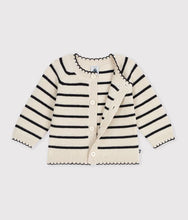 Load image into Gallery viewer, FW26 - A0GD5 01 CREAM NAVY BABY FALL WINTER 2026 NEW ARRIVAL STRIPES TOPS
