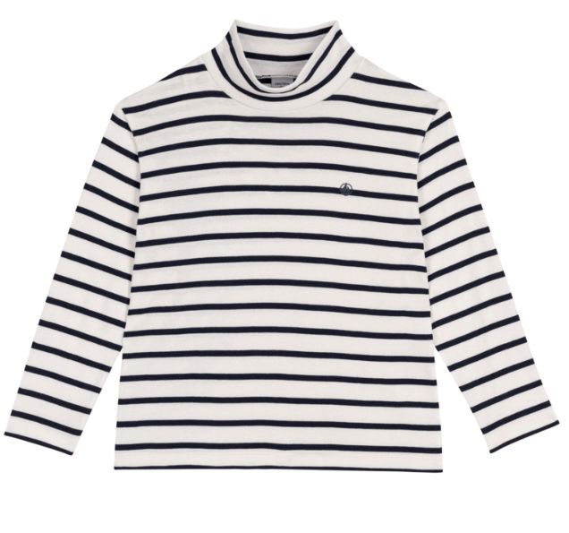 FW26 - A0GG0 01 WHITE NAVY BOY FALL WINTER 2026 GIRL STRIPES TOPS