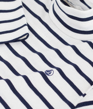 Load image into Gallery viewer, FW26 - A0GG0 01 WHITE NAVY BOY FALL WINTER 2026 GIRL STRIPES TOPS
