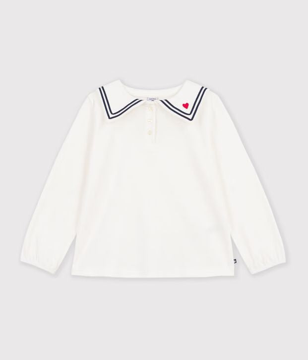 FW26 - A0GGE 01 WHITE FALL WINTER 2026 GIRL SAILOR TOPS