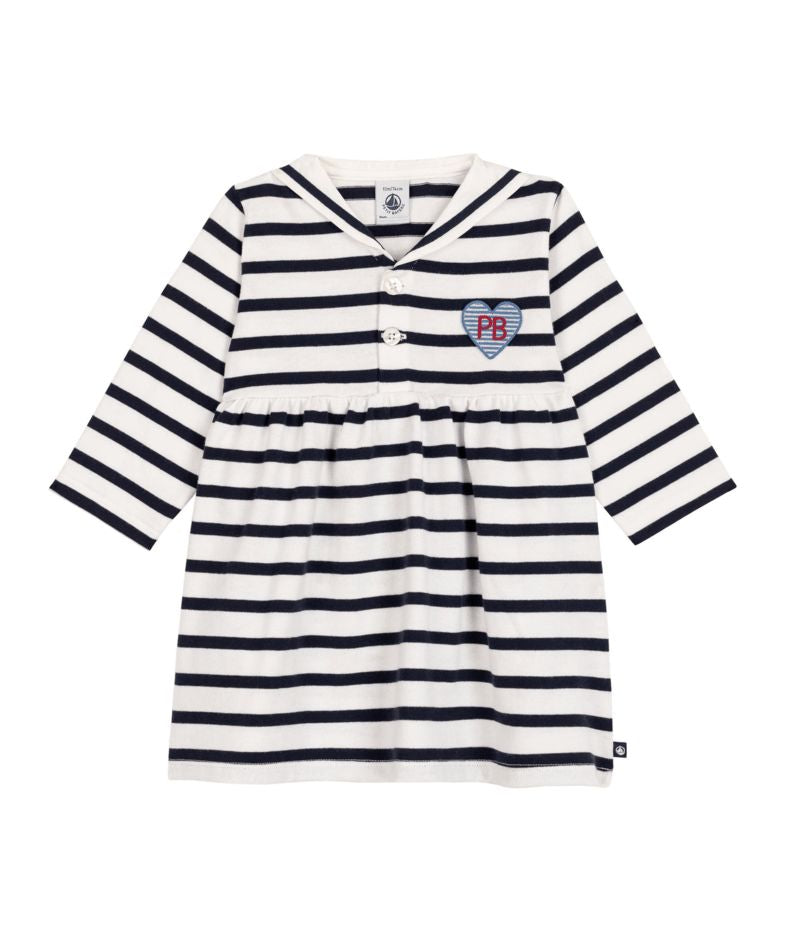 FW26 - A0GK0 01 WHITE NAVY BABY DRESSES FALL WINTER 2026 SAILOR STRIPES