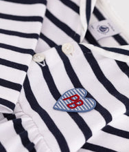 Load image into Gallery viewer, FW26 - A0GK0 01 WHITE NAVY BABY DRESSES FALL WINTER 2026 SAILOR STRIPES
