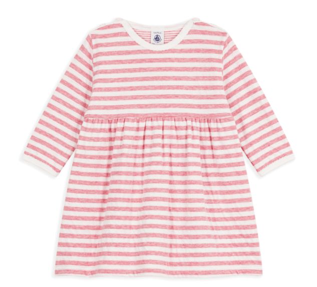 FW26 - A0GK3 01 PINK CREAM DRESSES FALL WINTER 2026 GIRL STRIPES