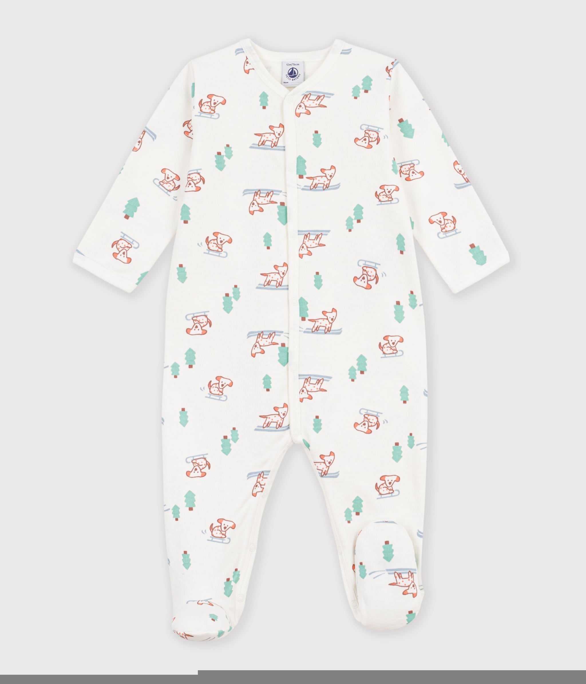 FW26 - A0GKI 01 WHITE MULTI BABY FALL WINTER 2026 FOOTIES ROMPERS NEW ARRIVAL