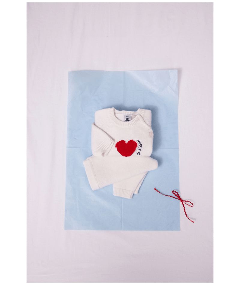 FW26 - A0GNY 01 WHITE BABY FALL WINTER 2026 GIFT HEARTS NEW ARRIVAL SETS
