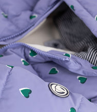 Load image into Gallery viewer, FW26 - A0GOQ 01 PURPLE HEART FALL WINTER 2026 GIRL HEARTS OUTERWEAR
