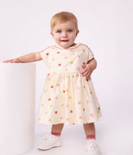 Load image into Gallery viewer, FW26 - A0GQJ 01 CREAM MULTI BABY DRESSES FALL WINTER 2026 HEARTS NEW ARRIVAL
