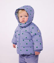 Load image into Gallery viewer, FW26 - A0GSB 07 PURPLE HEART BABY FALL WINTER 2026 HEARTS OUTERWEAR
