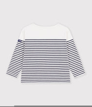 Load image into Gallery viewer, FW26 - A0GVT 01 WHITE NAVY FALL WINTER 2026 GIRL STRIPES TOPS
