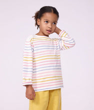 Load image into Gallery viewer, FW26 - A0GVU 01 WHITE MULTI FALL WINTER 2026 GIRL STRIPES TOPS
