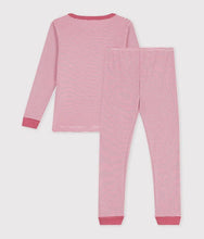 Load image into Gallery viewer, FW26 - A0GWI 01 PINK WHITE FALL WINTER 2026 GIRL NEW ARRIVAL PAJAMAS STRIPES
