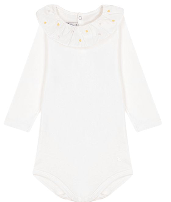 FW26 - A0GWZ 01 WHITE BABY BODYSUITS FALL WINTER 2026 HEARTS NEW ARRIVAL