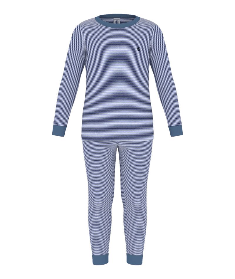 FW26 - A0GX1 01 BLUE WHITE BOY FALL WINTER 2026 NEW ARRIVAL PAJAMAS STRIPES