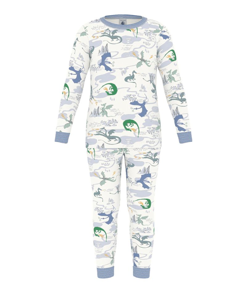 FW26 - A0GX4 01 WHITE MULTI BOY FALL WINTER 2026 NEW ARRIVAL PAJAMAS