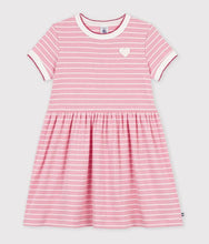 Load image into Gallery viewer, FW26 - A0GY9 01 PINK  WHITE DRESSES FALL WINTER 2026 GIRL HEARTS NEW ARRIVAL STRIPES
