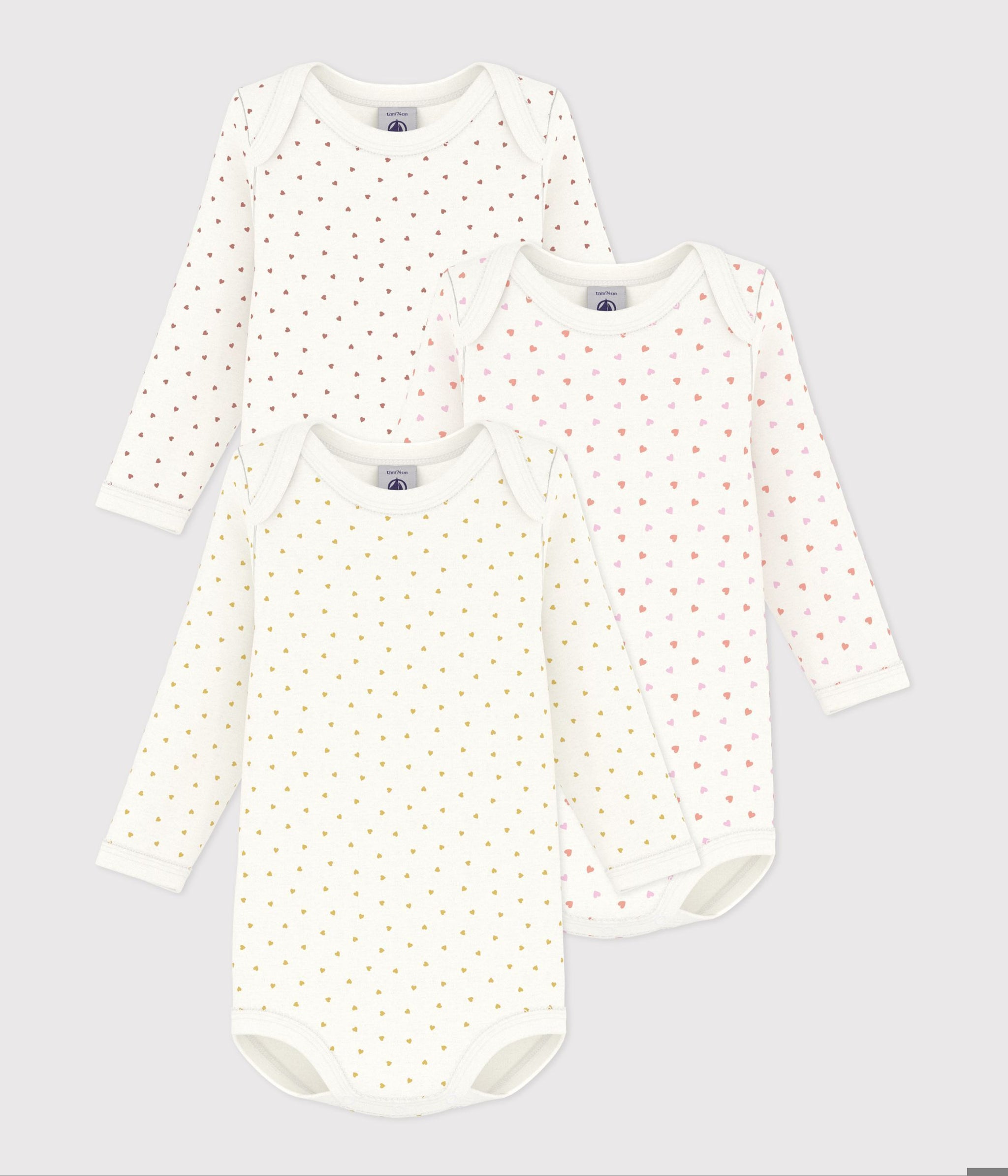 FW26 - A0GZC 00 WHITE MULTI BABY BODYSUITS FALL WINTER 2026 GIFT HEARTS NEW ARRIVAL