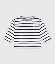 Load image into Gallery viewer, FW26 - A0H0X 01 WHITE NAVY BABY FALL WINTER 2026 STRIPES TOPS
