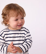 Load image into Gallery viewer, FW26 - A0H0X 01 WHITE NAVY BABY FALL WINTER 2026 STRIPES TOPS
