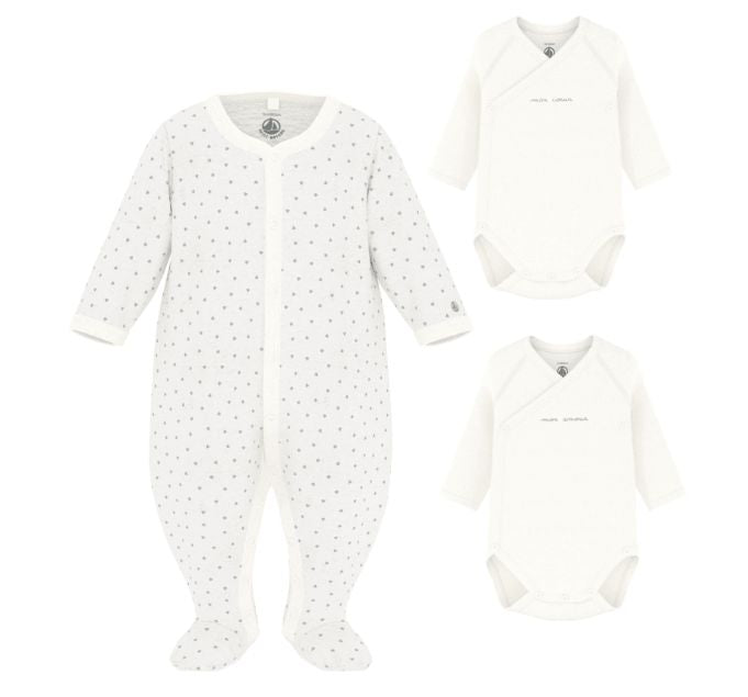 FW26 - A0H71 99 WHITE GREY BABY BODYSUITS FALL WINTER 2026 GIFT NEW ARRIVAL SETS