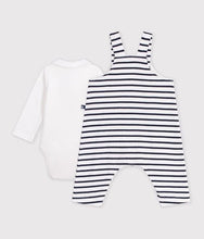 Load image into Gallery viewer, FW26 - A0H9R 01 WHITE NAVY BABY BODYSUITS FALL WINTER 2026 GIFT NEW ARRIVAL SETS STRIPES
