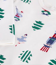 Load image into Gallery viewer, FW26 - A0HCE 01 WHITE MULTI BABY FALL WINTER 2026 FOOTIES ROMPERS NEW ARRIVAL
